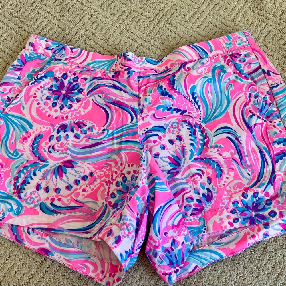 Lilly Pulitzer Pink and Blue Swirl Women's Shorts